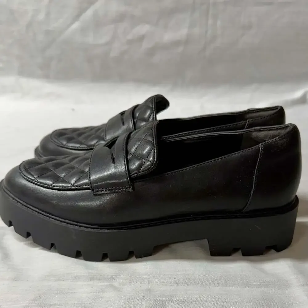 Michael by Michael Shannon Quilted Chunky Platform Penny Loafers